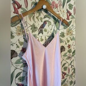 Pink Satin Slip Dress